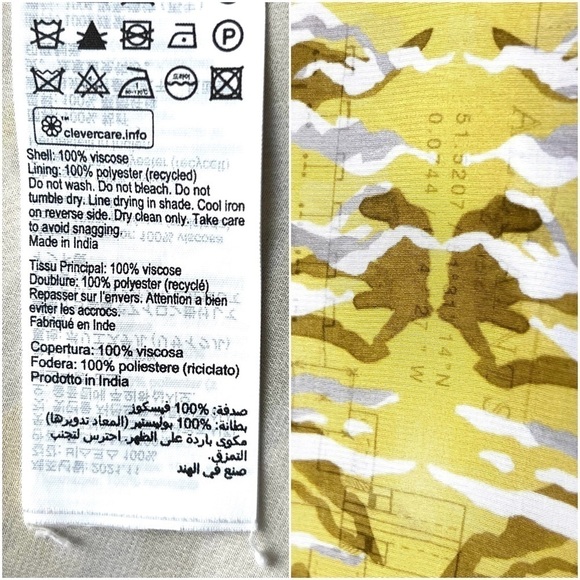 ALLSAINTS Chiffon Sleeveless Tie Waist Button Up Asymmetric Tier Ruffle Dress 2 - Picture 8 of 8